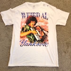 Black Rabbit Weird Al Yankovic Bootleg T-Shirt Medium White